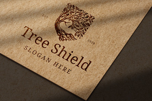 Tree Shield Logo Template