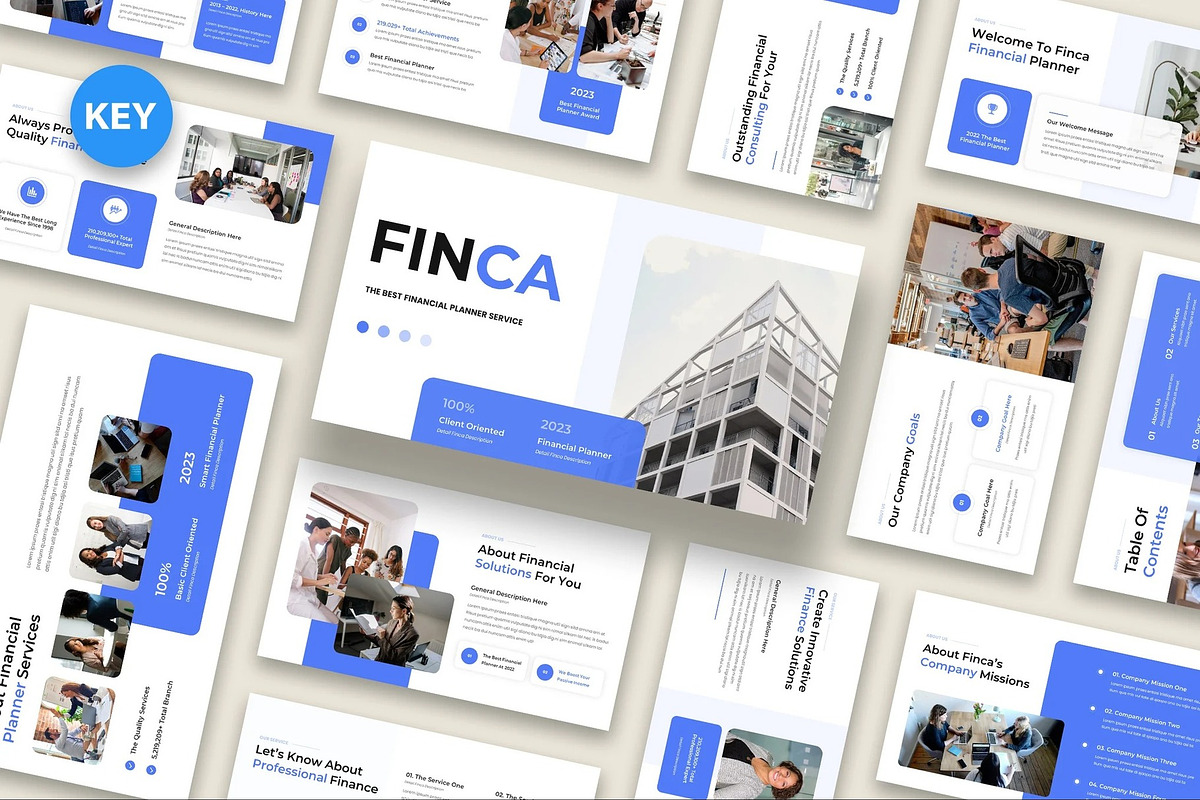 Finca - Financial Planner Keynote, a Presentation Template by Fit-tee (Photo 1 of 6)