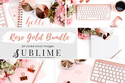 Rose Gold Stock Photo Bundle, a Books & Magazine Mockup by SUBLIME Styled Stock (Thumbnail 1 of 4)