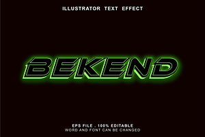 Bekend Text Effect Editable