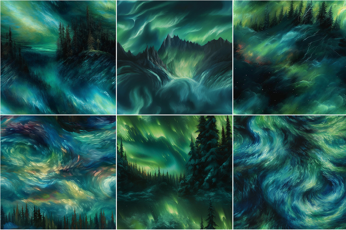Aurora - Seamless Northern Light Art, a Pattern Graphic by Pixel Perfect Patterns (Photo 8 of 12)