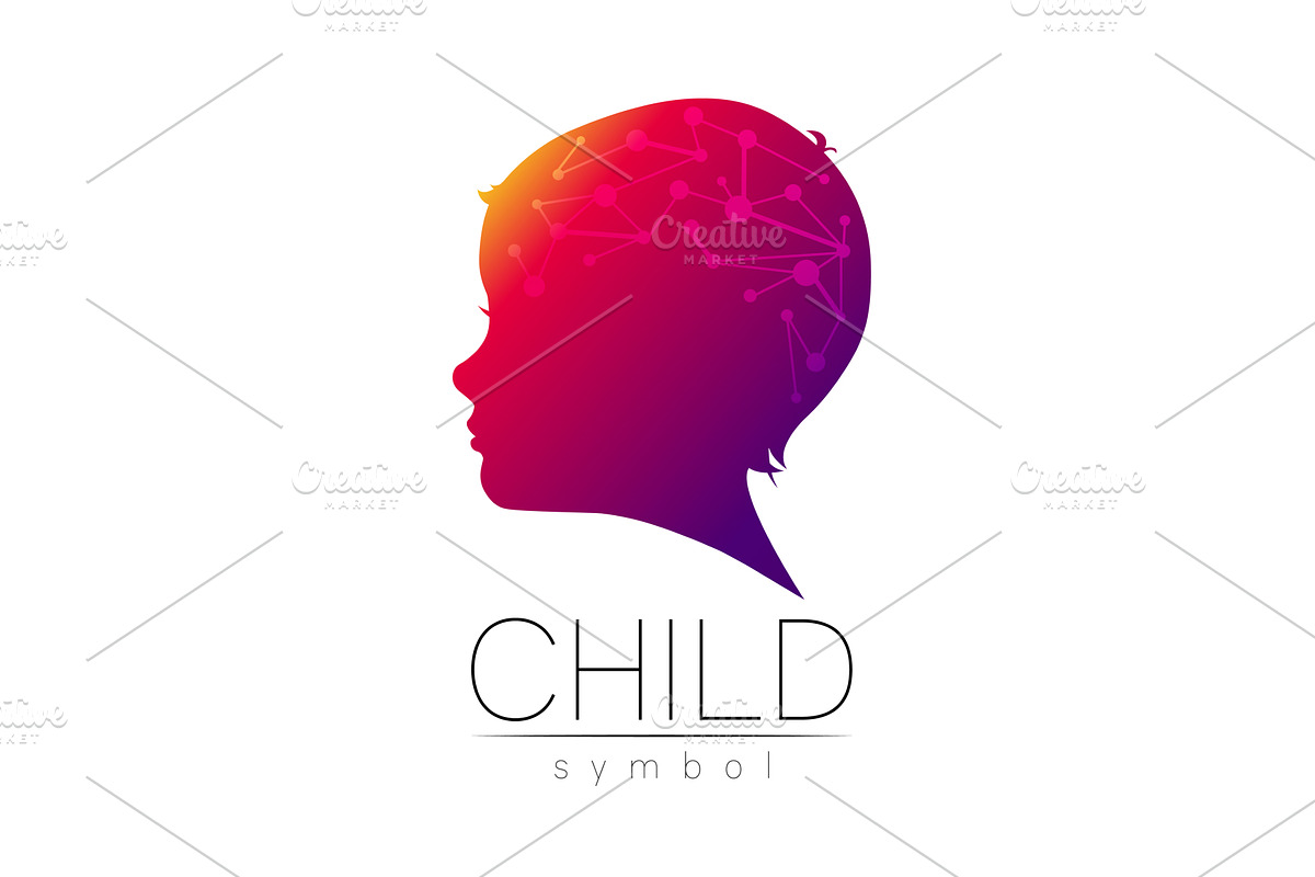 Child violet logotype in vector with, an Object Graphic by Wittmann