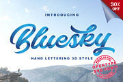Bluesky OpentypeSVG Font, a Script Font by Blankids Studio (Thumbnail 1 of 9)
