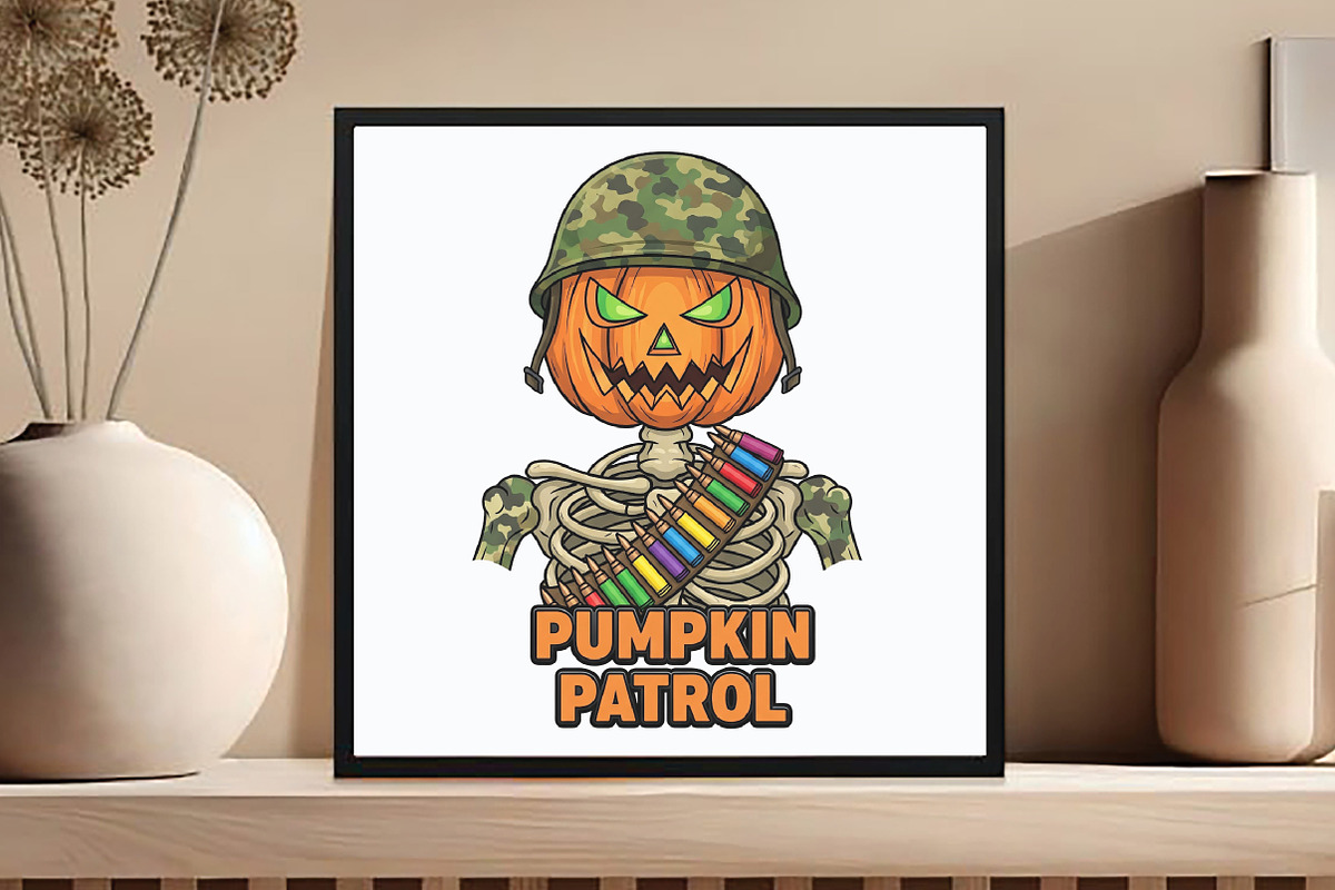 Camo Pumpkin Halloween Sublimation, an Illustration by DreamCafeArt (Photo 2 of 6)