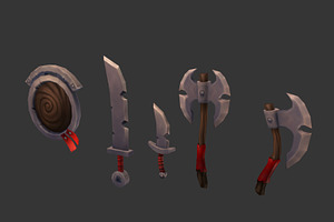 Hand Painted Weapons