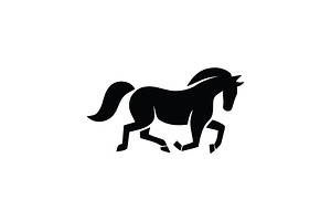 Dynamic Galloping Horse Silhouette, a Branding & Logo Template by Vectorium Studio