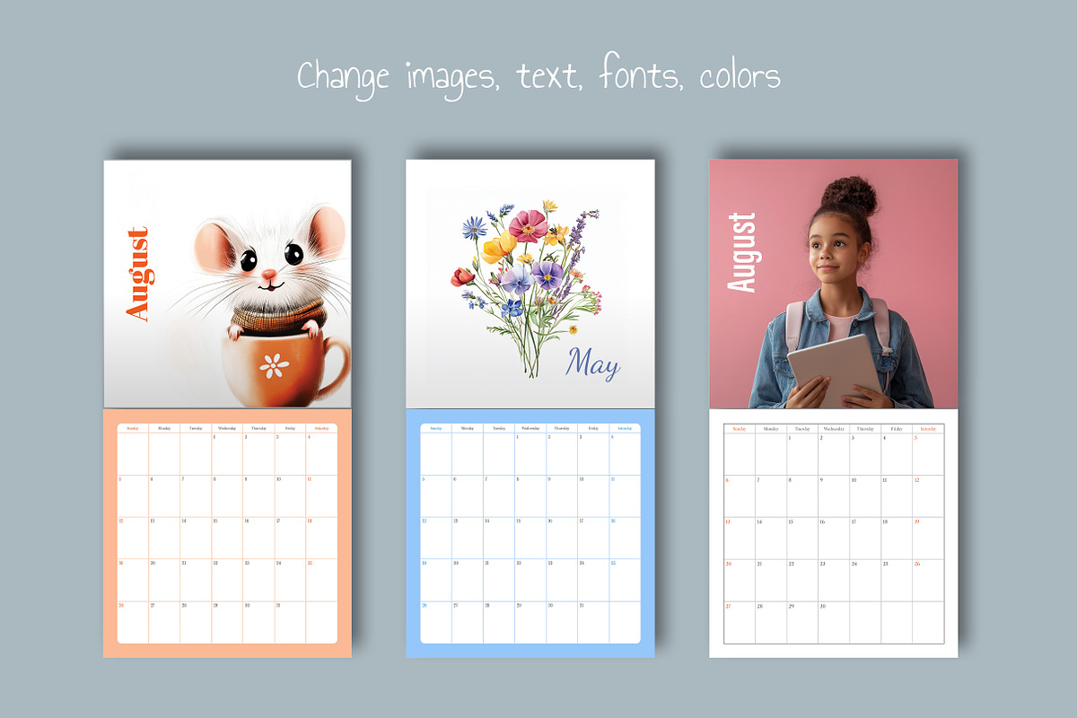 2026 Calendar Template for InDesign preview 4
