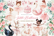 Pink Ballerina Swan Lake Clipart, a Decorative Illustration by ClipArtCharm (Thumbnail 1 of 5)