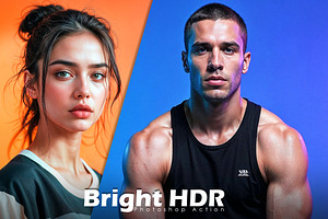 Bright HDR Photoshop Action, an Action Add-On by Vatdesign