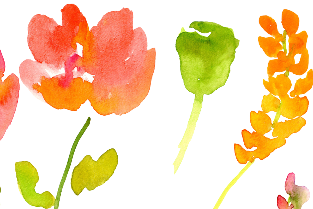Watercolor Florals Abstract Flowers, an Illustration by Sandra Jones Art (Photo 4 of 4)