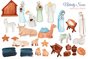 Watercolor Nativity Christmas, an Illustration by s.yanyeva (Thumbnail 2 of 5)