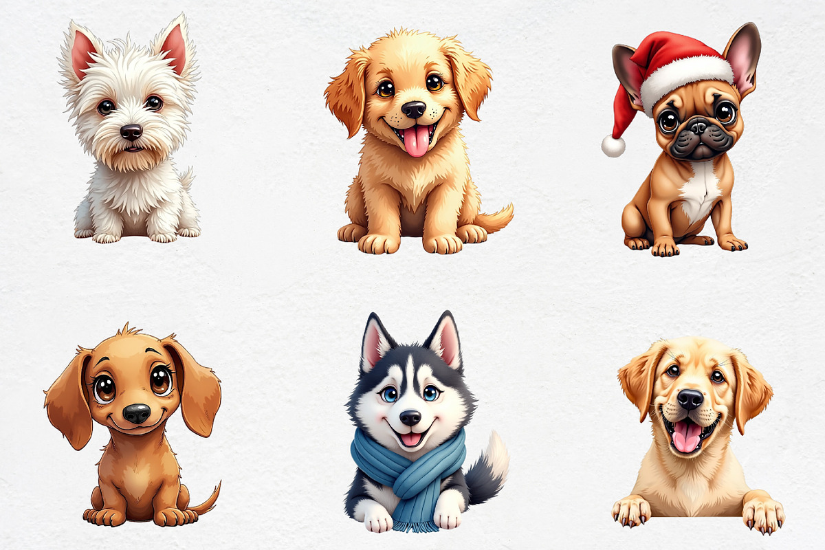 Peeking Dog Breed Clipart, an Illustration by CrexoraLab (Photo 2 of 5)