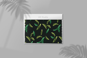 Tropical Banana Leaves. Vector.