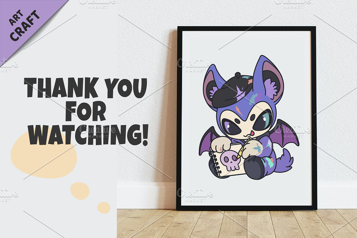Chibi animals 12. Tshirt, PNG., an Animal Illustration by KENO Mascots (Photo 6 of 6)