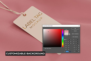 Label Tag Mockup Photoshop Template