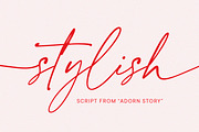 Adorn Story Script Font, a Handwritten Font by PeachCreme (Thumbnail 1 of 8)