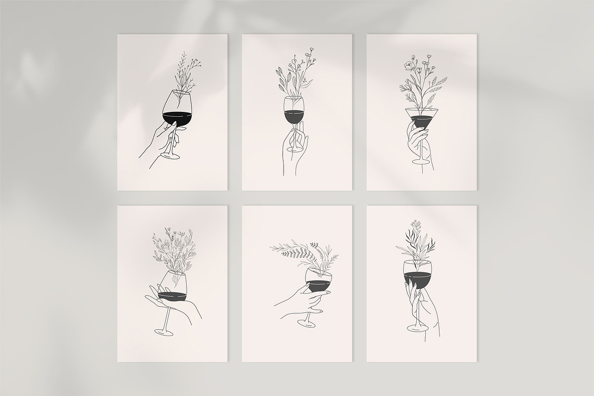 Hands & wine, a Decorative Illustration by Merfin (Photo 4 of 6)