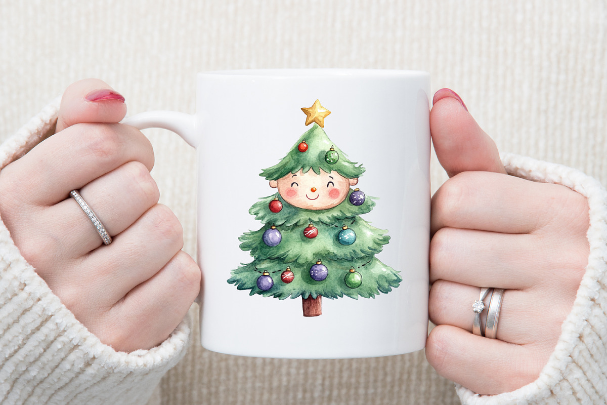 Cute Chubby Christmas Clipart PNG, an Illustration by Sublimation Artist (Photo 5 of 6)