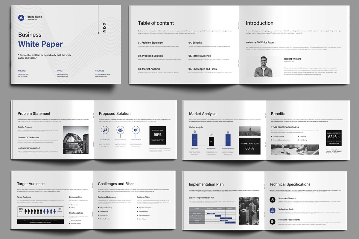 Business White Paper Design Template, a Brochure Template by MightyDesign (Photo 1 of 9)