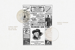 Vintage Ephemera And Overlays