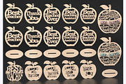 Best Teacher Apple Laser Cut Files, an Object Graphic by ThemeXDigital (Thumbnail 2 of 5)