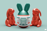 Easter Egg Mockup Bunny Edition, a Mockup by Claymoon Lab (Thumbnail 4 of 7)