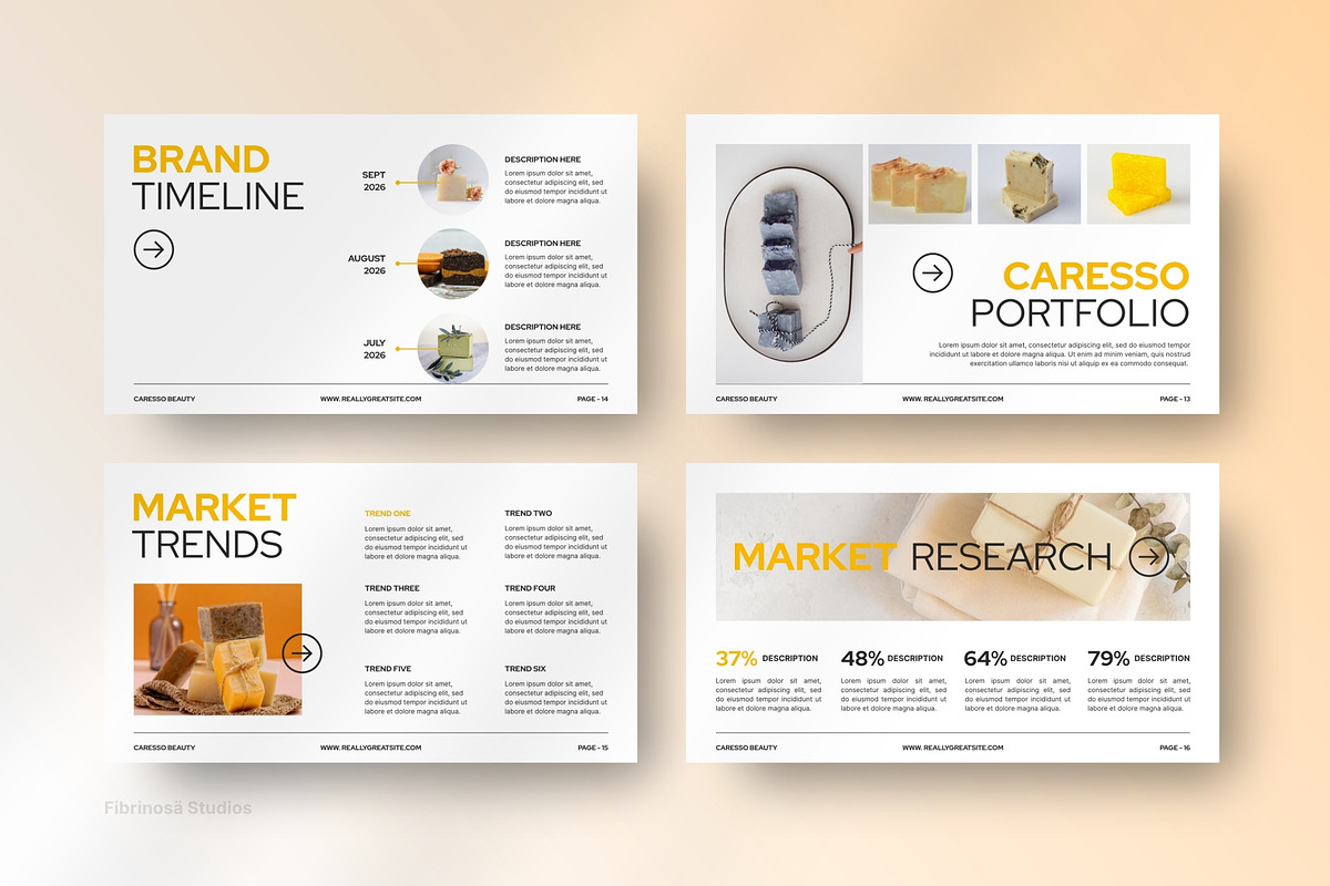 Caresso Brand Proposal Presentation, a Presentation Template by FIBRINOSÄ (Photo 2 of 6)