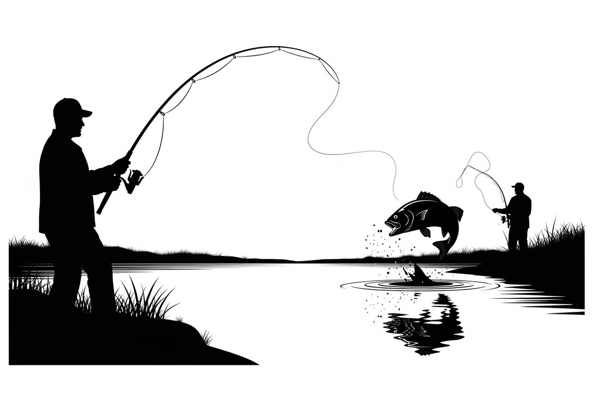 Fishing Silhouette Vector Bundle, an Illustration by hafijul (Photo 49 of 51)