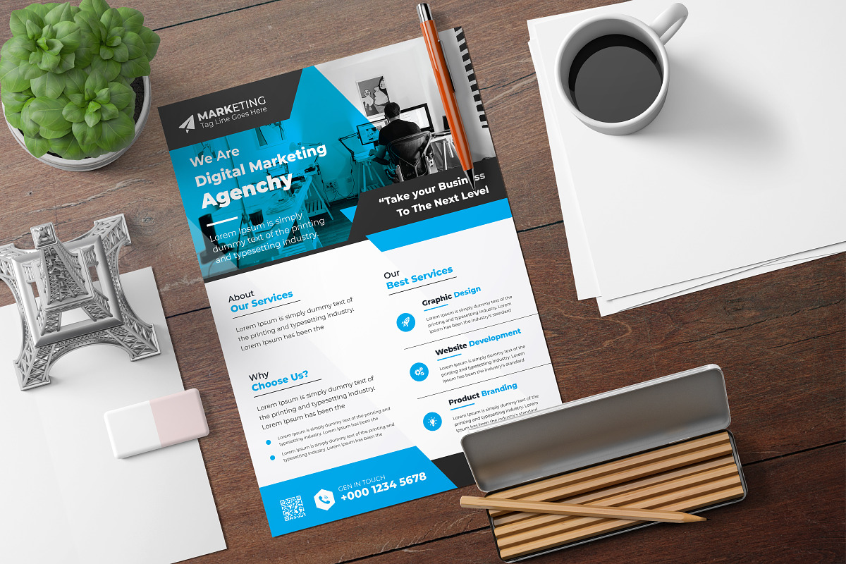 Corporate Theme Business Flyer, a Flyer Template by Graphiexperto (Photo 2 of 6)