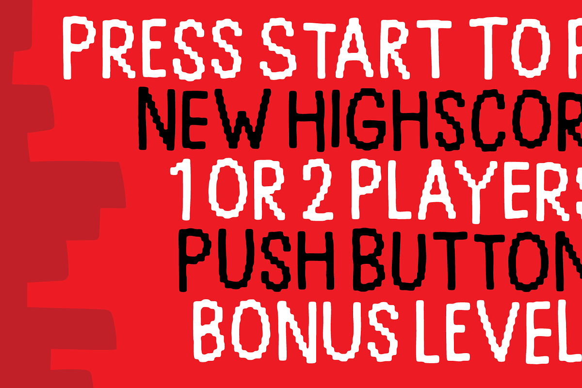 Pixel Punch - a wannabe pixel font!, a Sans Serif Font by pizzadudedotdk (Photo 5 of 10)