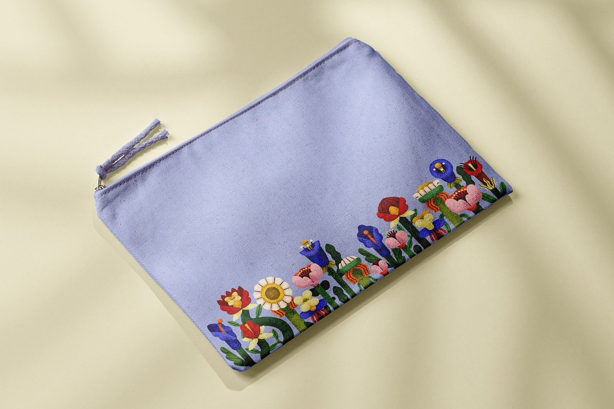 Abstract flowers border background, a Decorative Illustration by Good Studio (Photo 3 of 4)