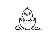 Cute Easter Chick Hatch Vector Bundl, an Illustration by jahid234 (Thumbnail 46 of 51)