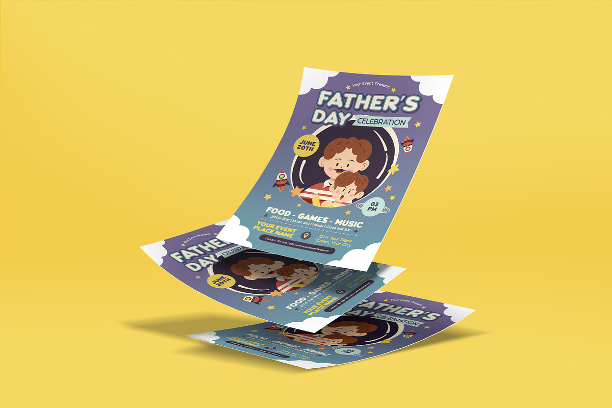 Father's Day Celebration Flyer, a Flyer Template by Huge Dream Studio (Photo 3 of 5)