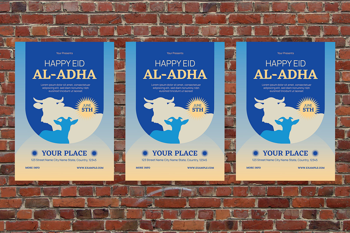 Eid Al Adha Flyer Set, a Flyer Template by Aiyari Graphic (Photo 3 of 3)