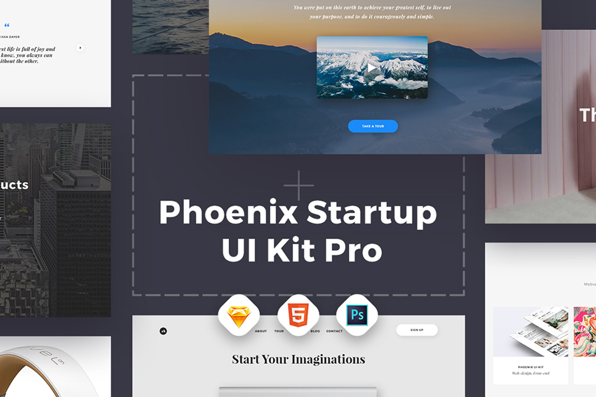 Phoenix Startup UI Kit Pro, an UI Kit Template by itmeo (Photo 1 of 4)