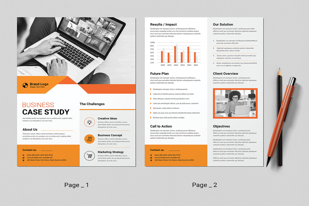 Flayer Case Study Template, a Flyer Template by Cleffon_Graphic_Studio