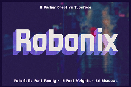 Robonix Stylish Futuristic Font, a Sans Serif Font by Parker Creative