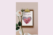 Glass Heart Flowers Clip Art, a Decorative Illustration by TetianaArt (Thumbnail 3 of 10)