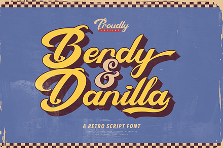 Berdy Danilla | Retro Script Font, a Script Font by Denustudios
