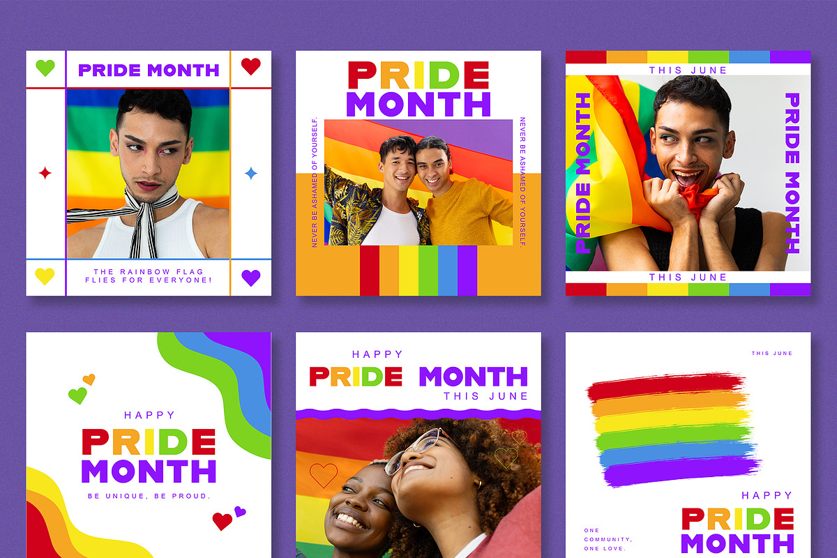 Pride Month Social Media Set, a Social Media Template by wavebreak (Photo 2 of 2)