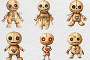 Watercolor Halloween Voodoo Doll, an Illustration by Black Bird Studio (Thumbnail 6 of 6)