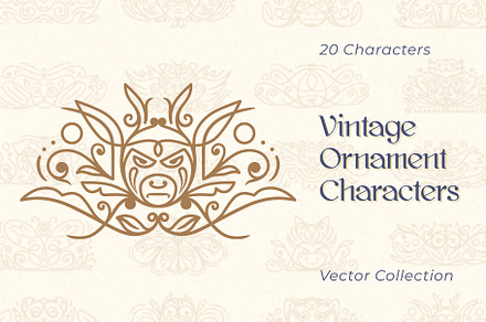 A Set of Vintage Character Ornaments