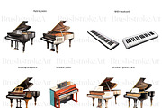Piano Clipart, Baby Grand Piano Keys, an Object Illustration by BrushstrokeArtGB (Thumbnail 5 of 9)