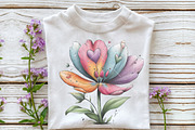 Whimsical Spring Tulip Flower Clipar, an Illustration by OK Design (Thumbnail 6 of 6)