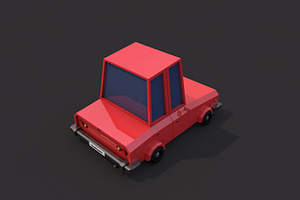 Low Poly Family Car