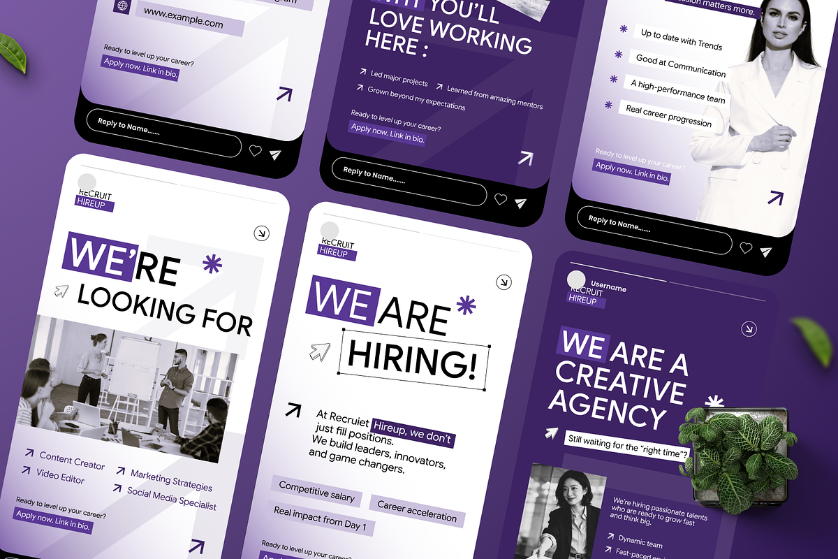 Hiring & Recruitment Instagram Story, a Social Media Template by Annora Studio (Photo 2 of 6)