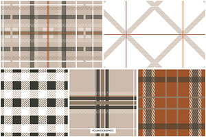 Autumn Plaid Seamless Patterns