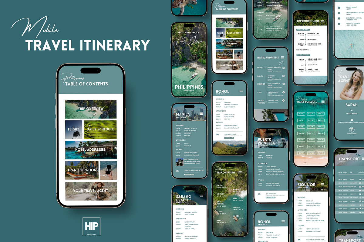 Customizable Mobile Travel Itinerary, a Templates & Theme by Hip Templates (Photo 2 of 11)