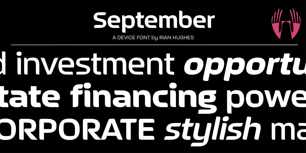 September, a Sans Serif Font by Device (Photo 6 of 6)