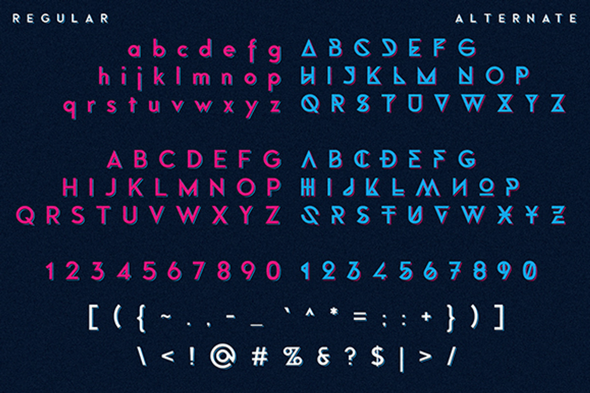 Default Typeface + 80s Style preview 2